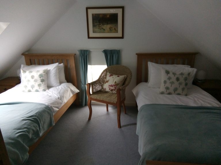 Airbnb holiday let cleaning in Llandeilo – spotless twin bedroom after professional clean
